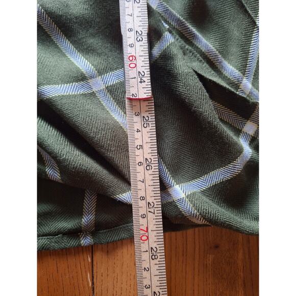 NWT a.n.a A New Approach Women's Olive Green Plaid Wrap Front Sleeveless Top  XL - Picture 7 of 8